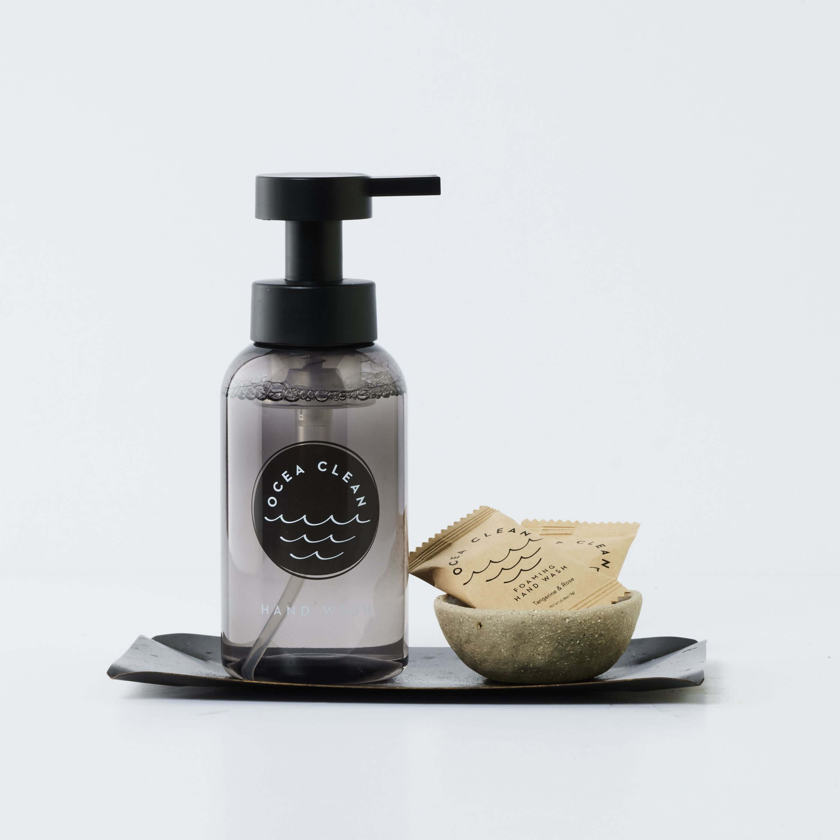 Ocea Clean Single Hand Wash Pack with reusable foaming dispenser and hand wash tablets for eco friendly cleaning.