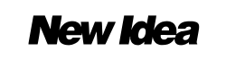 Black text 'New Idea' on a white background