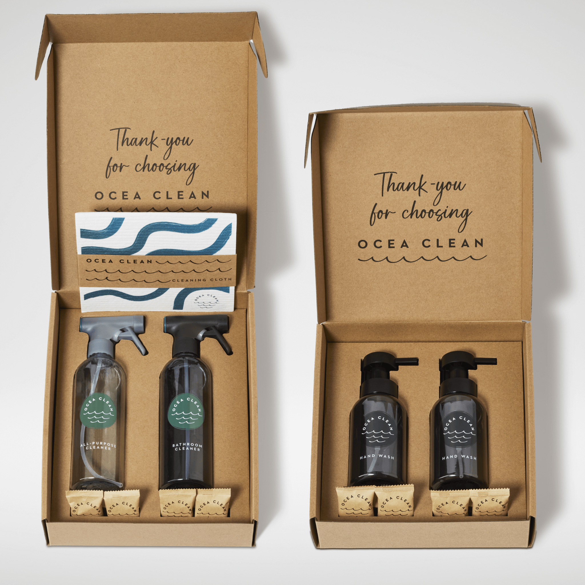 Complete Home Reset Bundle with cleaning and hand wash kits in eco-friendly packaging.