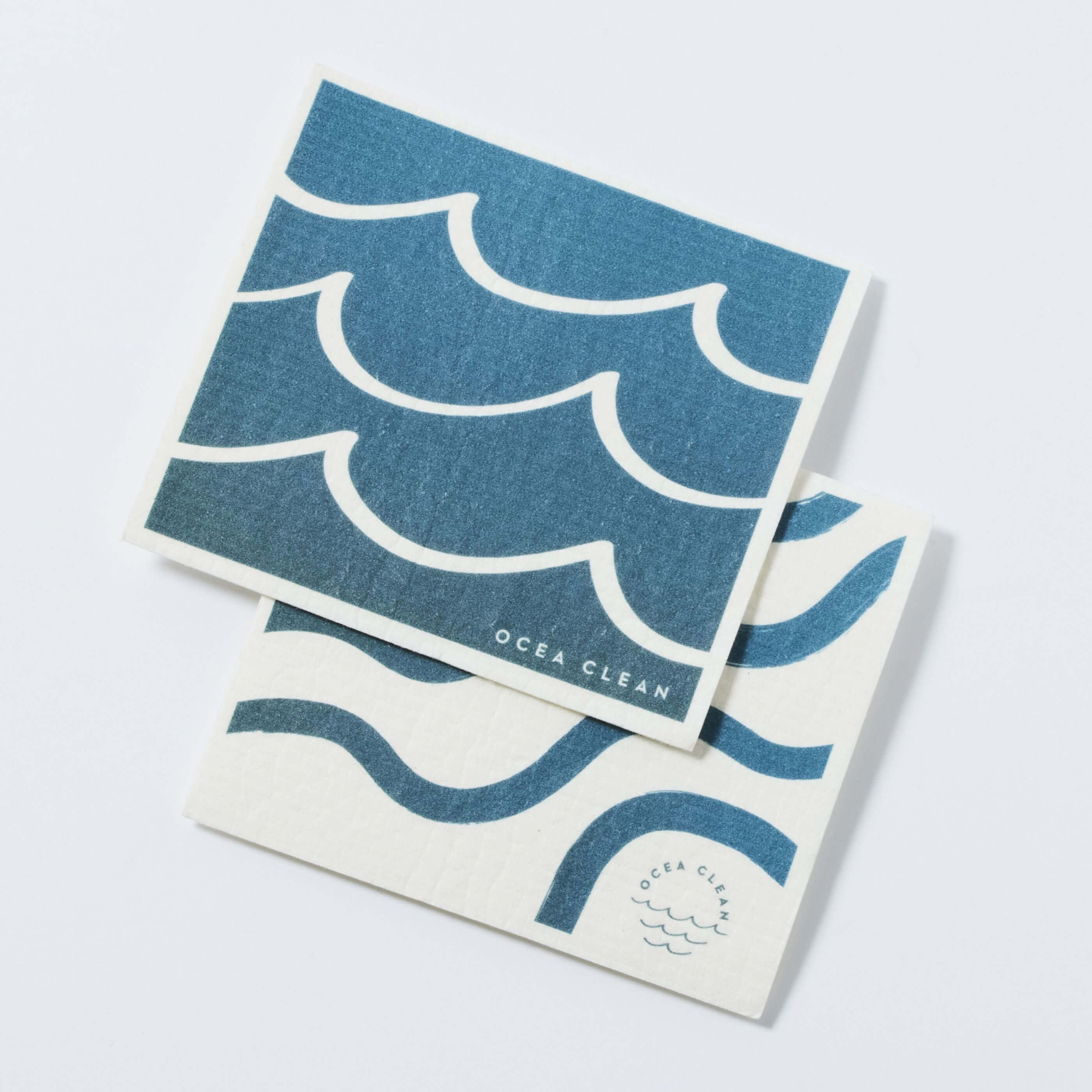 Ocea Clean Cleaning Kit Refills packaging featuring blue wave design, promoting eco-friendly and plant-based cleaning products.