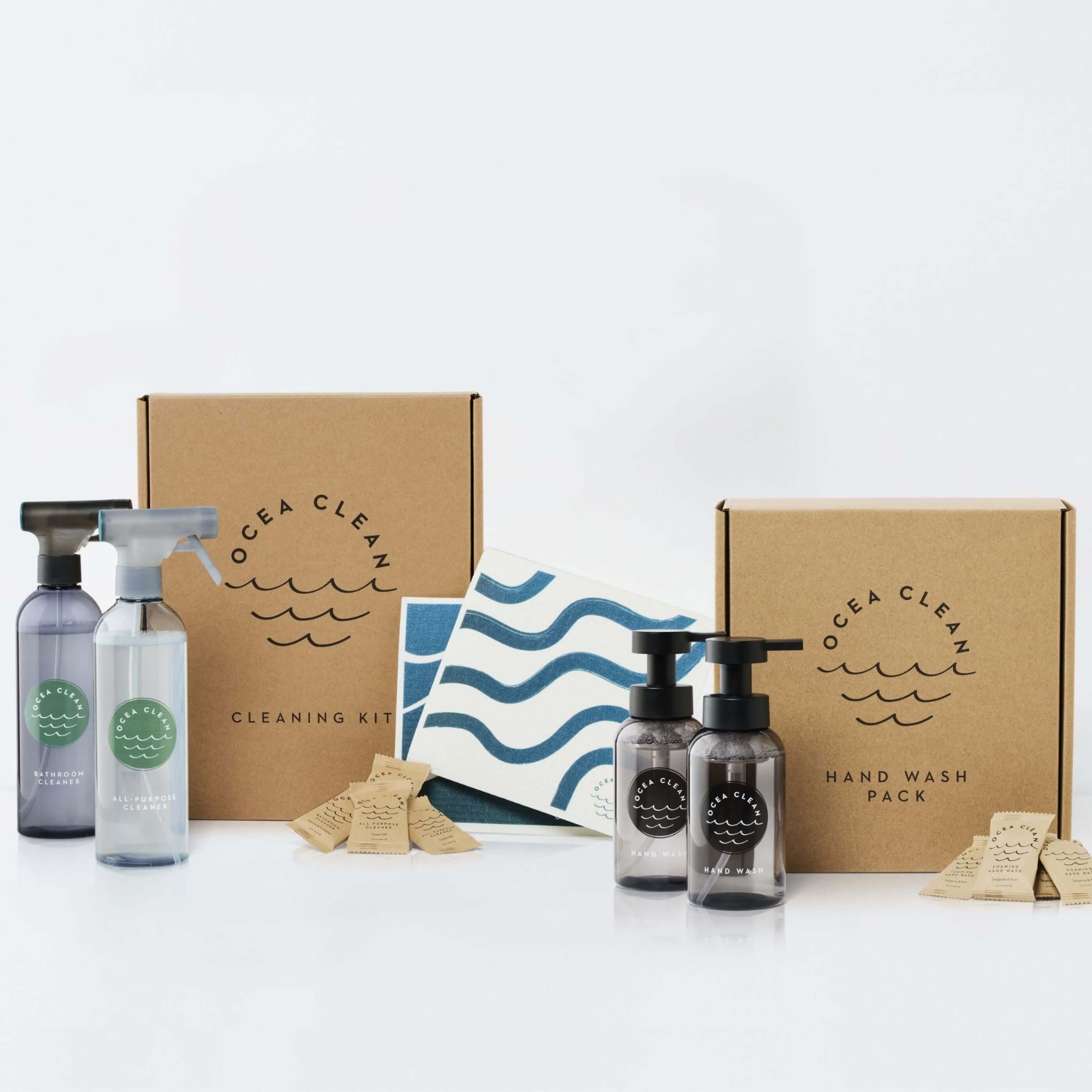 Complete Home Reset Kit & Refill Bundle with eco-friendly cleaning products and reusable dispensers.