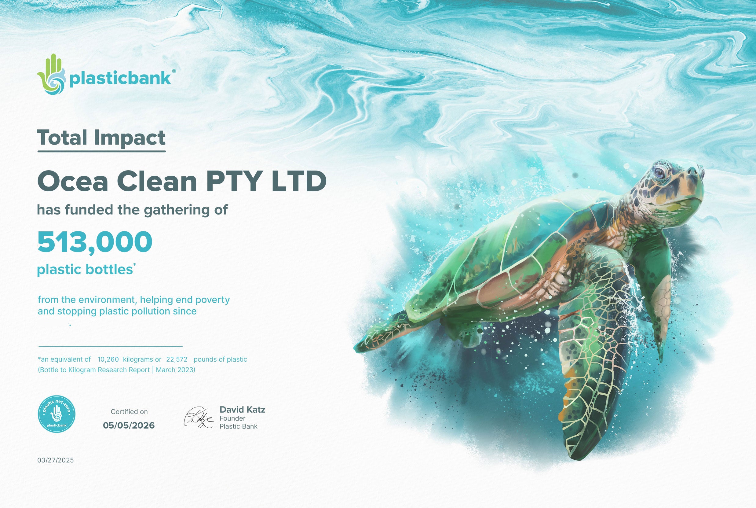 Plastic Bank total impact 